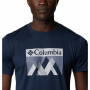 Camiseta de hombre Columbia Zero Rules Graphic negro/azul Collegiate Navy, Peak Fun Graphic