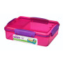Caja de alimentos Sistema Snack Attack Duo 975ml rosa