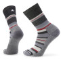 Calcetines de hombre Smartwool Everyday Light Cushion Saturnsphere Crew gris/rojo black