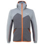 Sudadera de hombre Salewa Solid Logo Dry M FZ HDY gris PremiumNavyMelange/