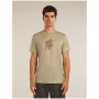 Camiseta funcional de hombre Icebreaker Merino 150 Tech Lite SS Tee Bear Catch beige FLAGSTONE
