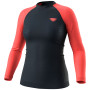Camiseta funcional de mujer Dynafit Tour Light Merino W L/S Tee negro/naranja hot coral/3010