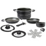 Vajilla Brunner Pirate NG 7+1 - 20 cm negro
