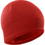 Gorro Salomon Logo Beanie rojo/gris GojiBerry/RdDahlia