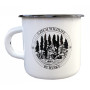 Taza Husky 400 ml plechový negro/blanco Rock