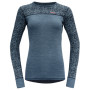 Camiseta funcional de mujer Devold Kvitegga Woman Shirt azul Ink
