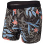Calzoncillos bóxer Saxx Platinum Boxer Brief Fly negro/azul BlackVineBatik