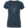 Camiseta de mujer Chillaz Gandia Happy Alpaca azul oscuro Darkblue