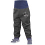 Pantalones sin aislamiento térmico para bebés Unuo Softshell gris oscuro