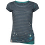 Camiseta de mujer Chillaz Fancy Little Dot 2021 azul IndigoBlueStripesWashed