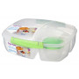 Caja de comida Sistema Triple Split Lunch 2L verde claro