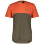 Camiseta de ciclismo para hombre Scott Trail Flow DRI SS verde/naranja braze orange/shadow brown