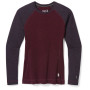 Camiseta funcional de mujer Smartwool W Classic Thermal Merino BL Pattern CB burdeos black cherry dot