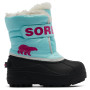 Botas de nieve para niños Sorel Snow Commander (2022) azul/rosa Ocean Surf, Cactus Pink