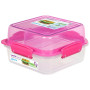 Caja de alimentos Sistema Lunch Stack To Go Square 1,24l rosa