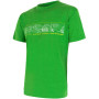 Camiseta de hombre Sensor Merino Wool PT GPS verde Green