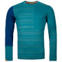 Camiseta funcional de hombre Ortovox 185 Rock'N'Wool Long Sleeve verde PacificGreen