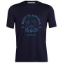 Camiseta de hombre Icebreaker Men Tech Lite II SS Tee Canopy Camper azul oscuro midnight navy