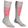 Calcetines de mujer Ortovox W's Ski Compression Socks gris/rosa GrayBlend