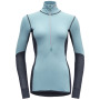 Cuello alto de mujer Devold Wool Mesh Woman Half Zip Neck azul claro Cameo/Night