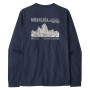 Camiseta de hombre Patagonia M's L/S MW Hut Tripper Skyline T-Shirt