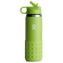 Botella para niños Hydro Flask Kids Wide Mouth 20 oz Straw Lid/Boot verde SEAGRASS