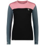 Camiseta funcional de mujer Mons Royale Yotei Bf Ls Dream State negro/rosa Dusty Pink / Burnt Sage