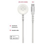 Cable de carga y datos Swissten Wireless charging cable 2in1 for Apple Watch + USB-C 1,2 m