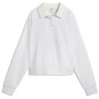 Sudadera de mujer Puma CLASS Relaxed Longsleeve Polo FL blanco White Glow Heather