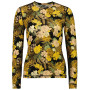 Camiseta funcional de mujer Mons Royale Cascade Merino Flex 200 LS amarillo/verde Floral Camo