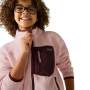 Sudadera funcional para niños Regatta Junior Frankie Warm Fleece Pink Haze/Fig