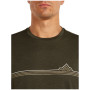Camiseta de hombre Icebreaker Men Merino 150 Tech Lite SS Tee Range Stripes