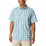 Camisa de hombre Columbia Silver Ridge Lite Plaid SS blanco/azul Icy Morn Switchback Madras