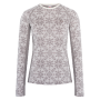 Camiseta funcional de mujer Kari Traa Edith Long Sleeve beige WGREY