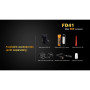 Juego de linterna led Fenix FD41 + 2600 mAh Aku s USB Feni