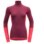 Cuello alto de mujer Devold Wool Mesh Woman Half Zip Neck frambuesa Beetroot/Poppy