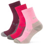 Calcetines Zulu Bambus Trek W 3-pack mix1 ligth pink, wine, rapsberry