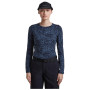 Camiseta funcional de mujer Icebreaker Women M 200 Oasis LS Crewe Moss BloomAOP