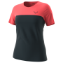Camiseta funcional de mujer Dynafit Traverse S-Tech S/S Tee W negro/rosa blueberry HOT CORAL/1840