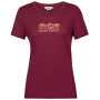 Camiseta de mujer Icebreaker Tech Lite II SS Tee Mountain Geology rojo cherry
