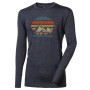 Camiseta funcional de hombre Progress Loki "Landscape" gris šedý melír