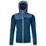 Sudadera de mujer Ortovox Fleece Plus Hoody W azul petrol blue