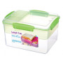 Caja de comida Sistema Sistema Lunch Tube To Go 2,3L verde claro