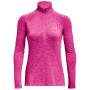 Camiseta funcional de mujer Under Armour Tech 1/2 Zip - Twist rosa Rebel Pink / Pink Elixir / Metallic Silver