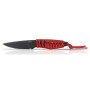 Cuchillo Acta non verba P100 Dlc/Plain edge rojo Red/black