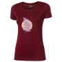 Camiseta funcional de mujer Progress OS Sullana "Fern" 24QN rojo oscuro