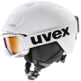 Juego de casco y gafas Uvex Heyya Pro Set blanco white-black mat