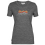 Camiseta de mujer Icebreaker Tech Lite II SS Tee Mountain Geology gris gritstone heather