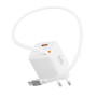 Adaptador Swissten SlideCharge Gan 30W, 1X USB-A 18W