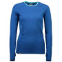 Camiseta de mujer Mons Royale Olympus 3.0 LS azul OilyBlue